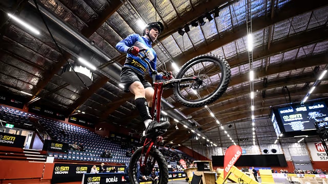 Ludvig Andersson briljerade på sin cykel.