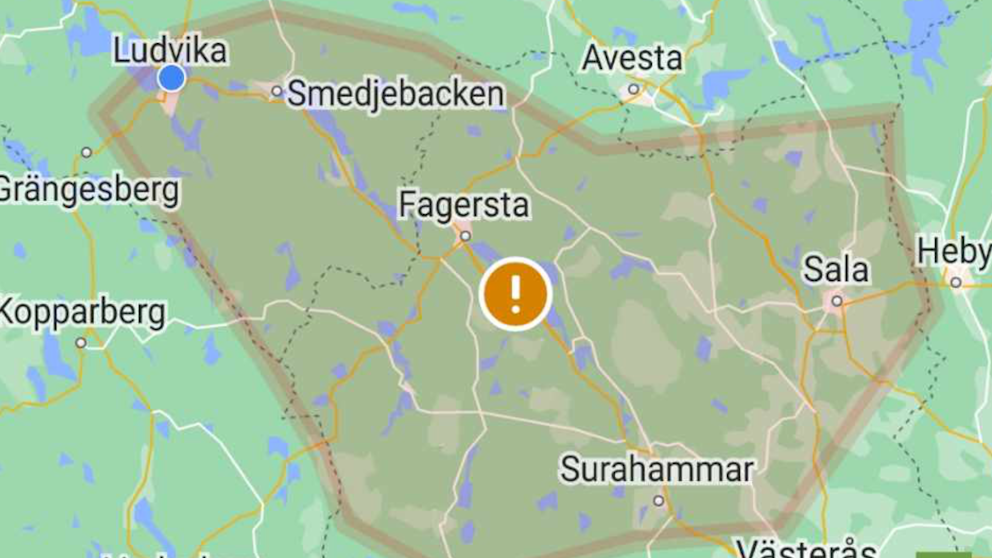 Felaktig karta från 112-appen