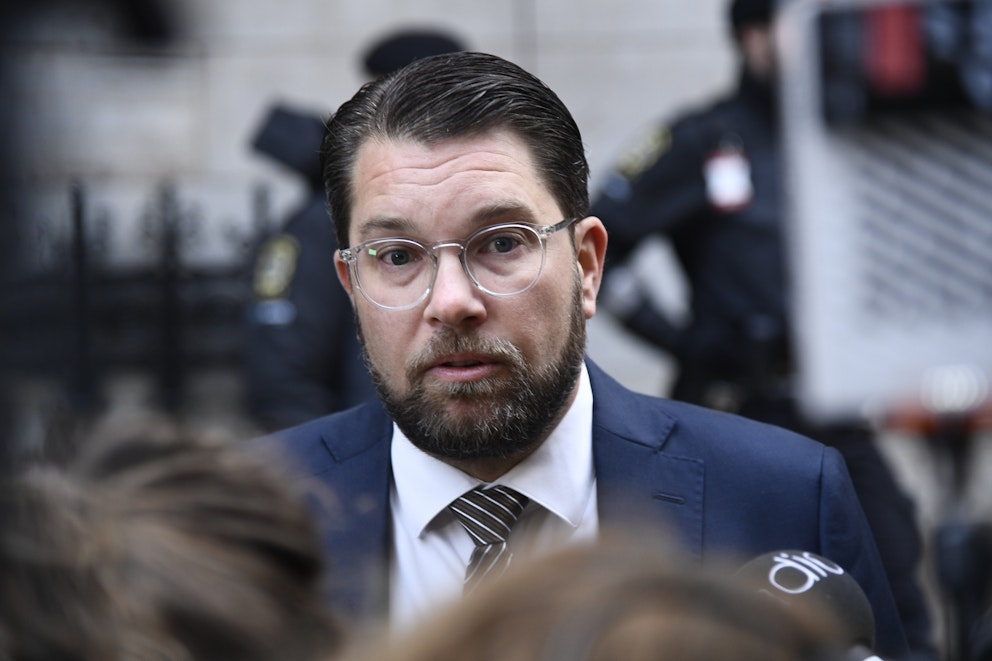 Sverigedemokraternas partiledare Jimmie Åkesson. Foto: Lars Schröder/TT