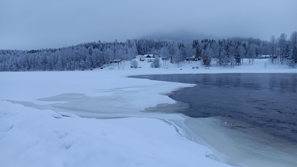 Umeälven, Vännäsby, Västerbotten den 6/1. Foto: Stefan Norberg