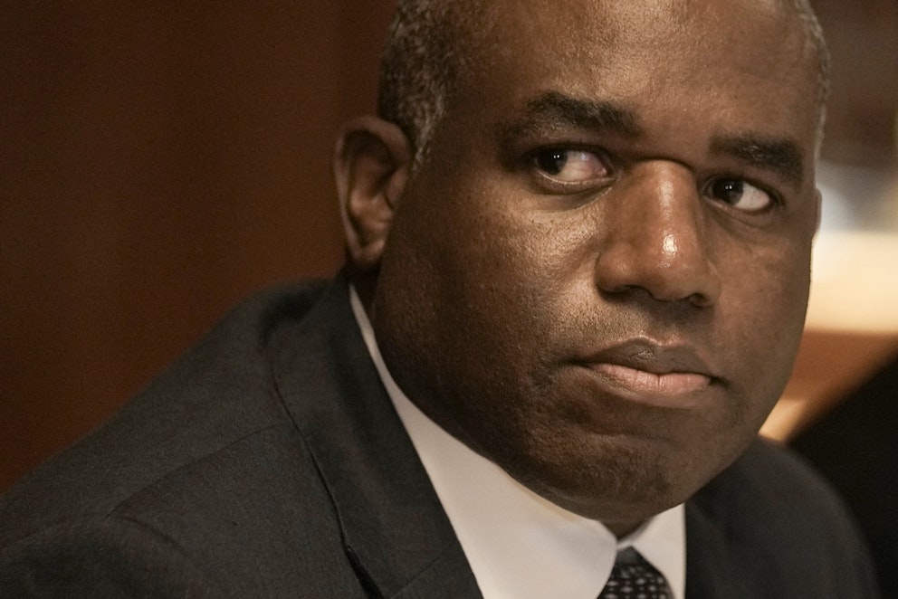 David Lammy i närbild.