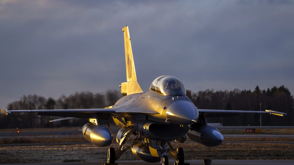 F-16-plan. Foto:  Ole Berg-Rusten/NTB